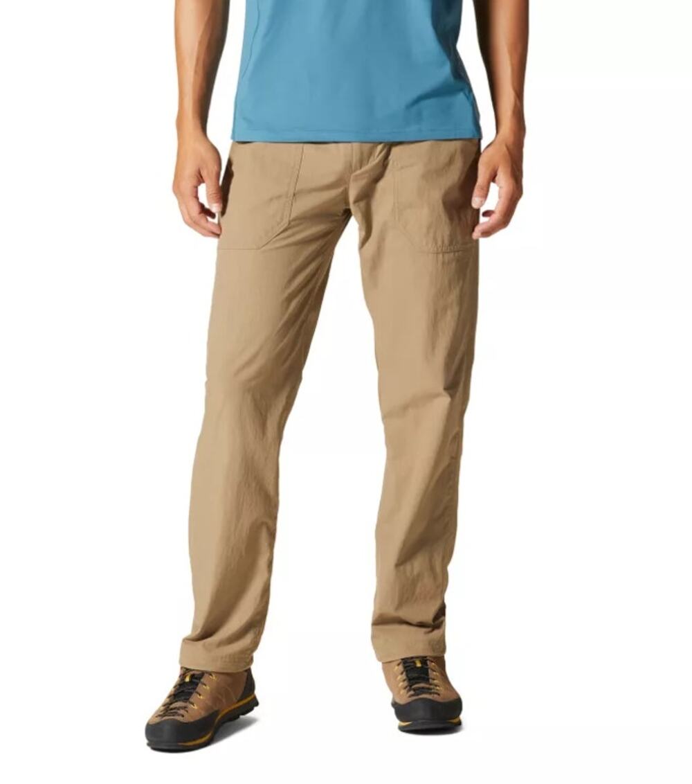 MOUNTAIN HARDWEAR Men's Stryder Pants Size 34 Tan Trail Dust Lightweight NWT
